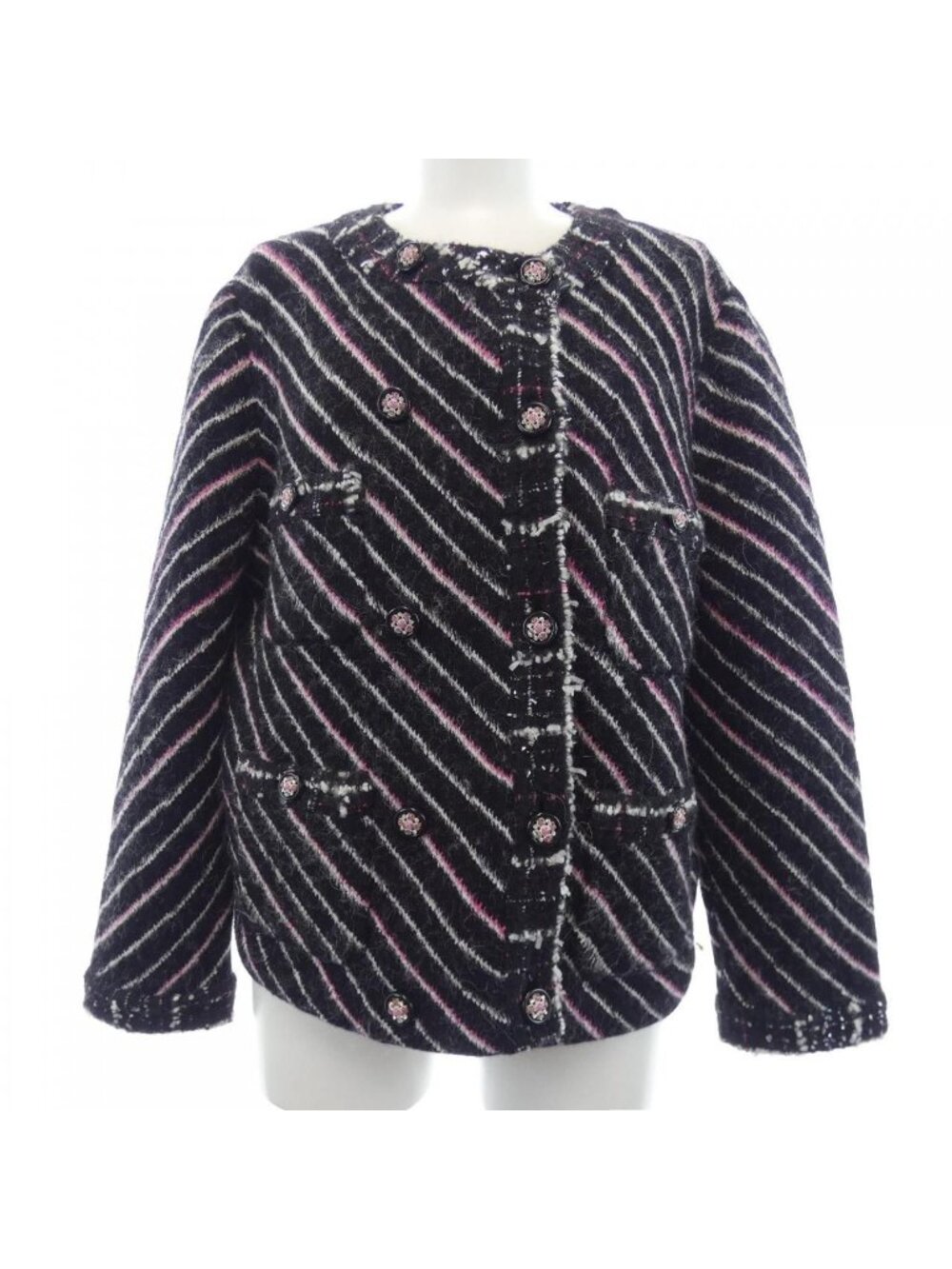 Chanel Collarless Jacket Black